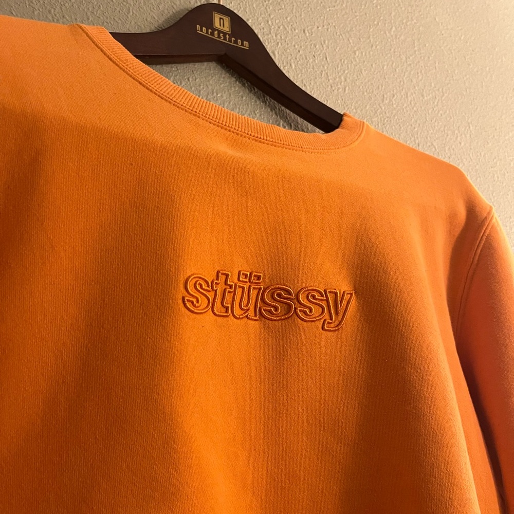 Stussy Orange Crewneck Sweater
